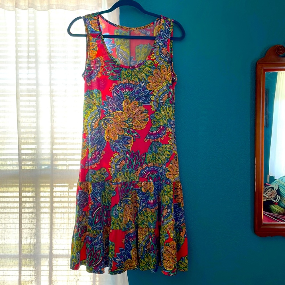 Brilliant multicolored sundress